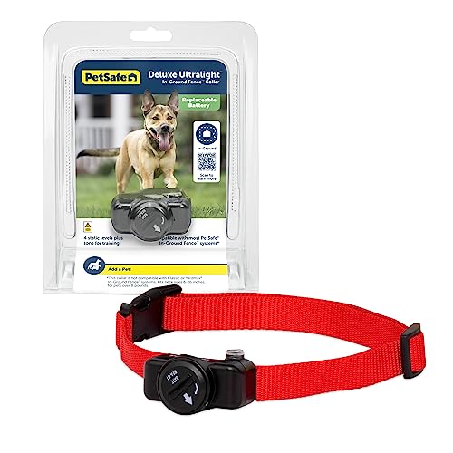 PetSafe Ultralight Pet Fence Receiver Collar for Dogs and Cats Over 8 lb. - Waterproof with Tone and Static Correction - Electric Dog Collar - from the Parent Company of Invisible Fence Brand by PetSafe - Used condition - US$52.99