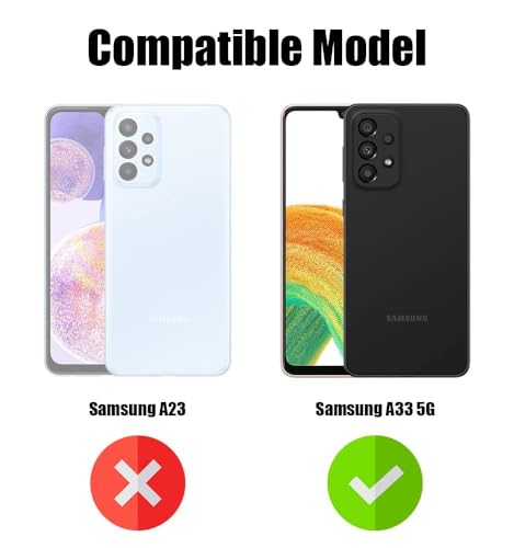Image of Jkobi Back Case Cover for Samsung Galaxy A33 5G (Polycarbonate Clear Panel with Shockproof | Professional Black)