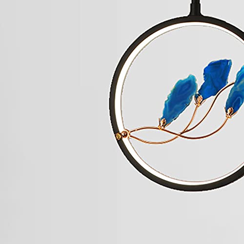 Lampe d'agate concise pour chambre et bar à manger chic suspension LED