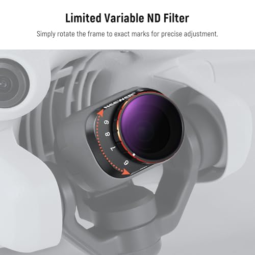 Image of NEEWER Variable ND Filter Compatible with DJI Mini 4 Pro, ND64-512 6-9 Stops Multicoated HD Optical Glass Drone Camera Lens Video Recording Aerial Photography Accessories