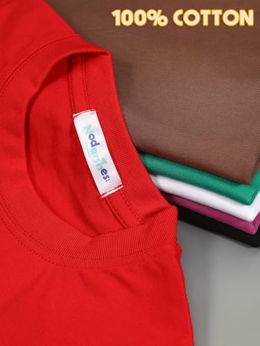 3 Pack Toddler Boys Cotton Short Sleeve T-Shirts Soft Solid Color Tees Summer Basic Tops for Kids 3-6Y3