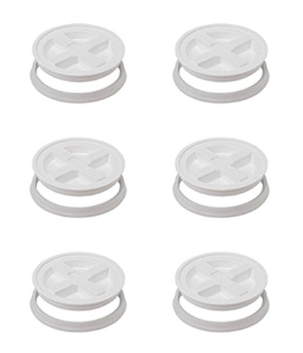 5 Gallon White Gamma Seal Screw Top Removable Lid- 6 Pack product thumbnail 2