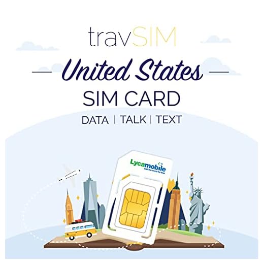 travSIM USA SIM Kort (Lycamobile SIM Kort) Giltig i 30 Dagar - 2GB 3G 4G LTE Mobil Data - US Lycamobile Amerikanskt SIM Kort (Obegränsat USA och Internationella Samtal och Texter)