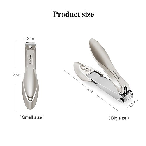 Nagelknipper voor dikke nagels, professionele nagelknipper met catcher, premium roestvrijstalen tondeuse, scherpe en… - Afbeelding 8