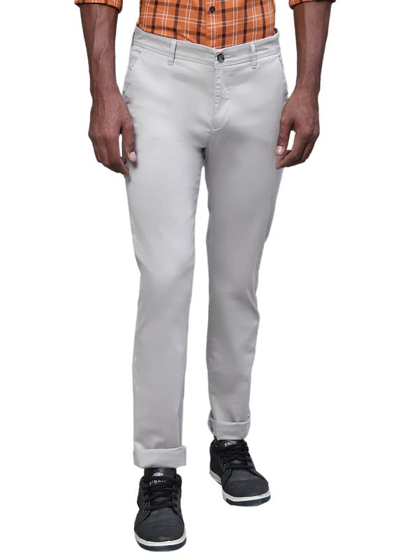 Image of Cantabil Black Solid Non Pleated Regular Fit Mid Rise Formal Trouser for Men | Formal Pants for Men | Formal Wear Regular Fit Trouser for Men (P MTRC00102)