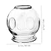Gogogmee 5pcs Glass Cupping Thickened Chinese Cupping Cups for Home Massage Suction Vacuum Tool for Enhanced Blood Flow and Metabolism