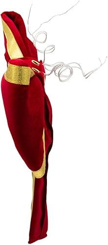 Miniatura 4 de Kurt S. Adler Decoración para árbol de lazo rojo y dorado, 12 pulgadas