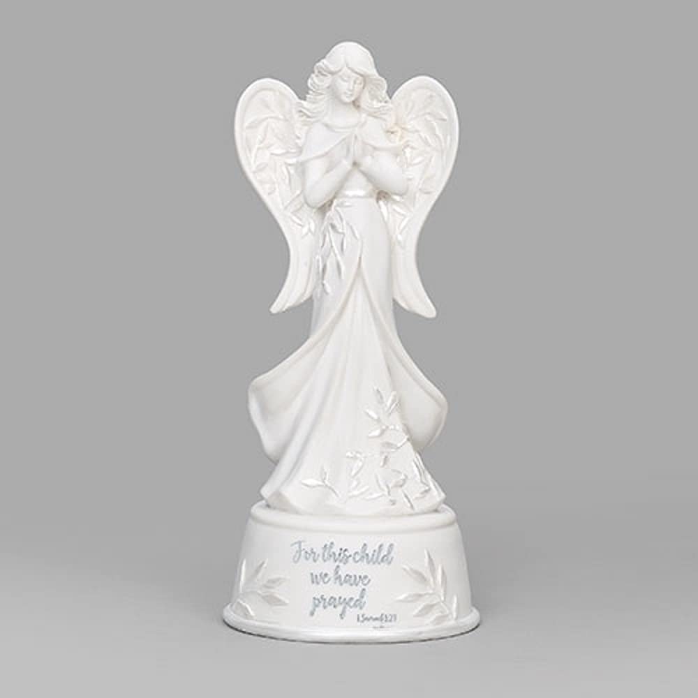 Ángel musical Roman 14162 For This Child de resina y piedra de 7.7 pulgadas