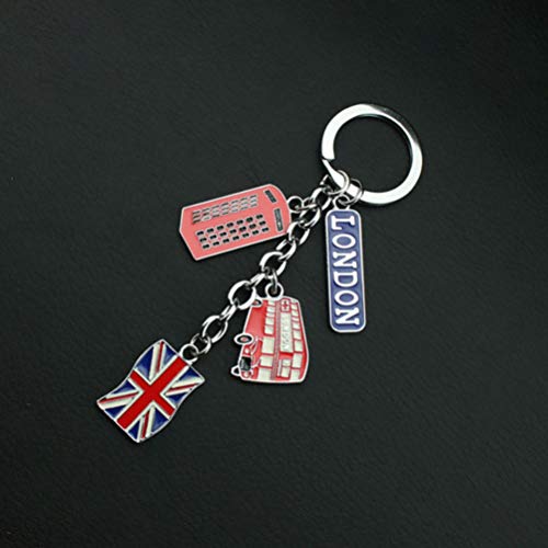 BESTOYARD Chaveiro de lembrança de Londres com bandeira do Reino Unido