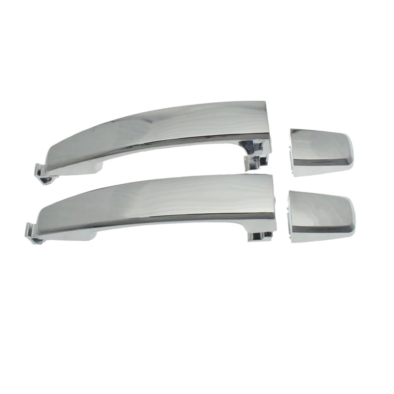 RAtsch Car Side Exterior Door Handle Outside Exterior Door Handles Chrome w/Keyhole Front Rear Left Right for Chevy for Aveo for Captiva 96468266 96468306 96468280 96468254(Rear Pair no Keyhole)