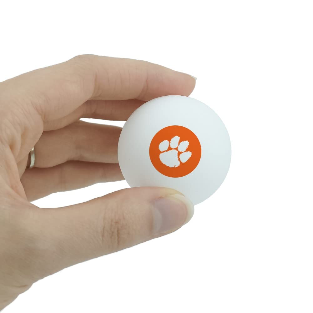 Clemson University Primary Logo Novelty Table Tennis Ping Pong Ball 3 Pack