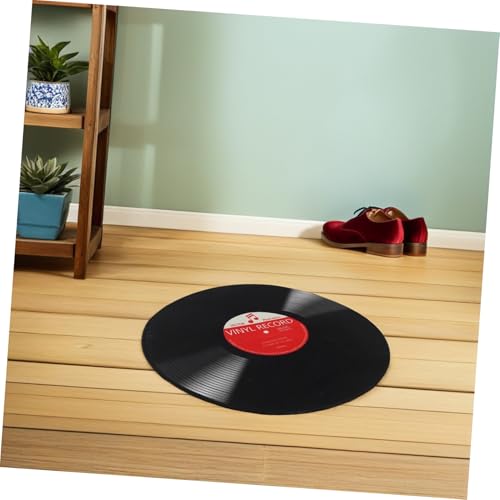 Tapete redondo vinilo 58 cm diseño música antideslizante miniatura 6