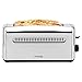 H.Koenig TOS32 Tostapane 2 fette extra, 7 livelli di cottura, Design Vintage, Acciaio Inox, 1500W