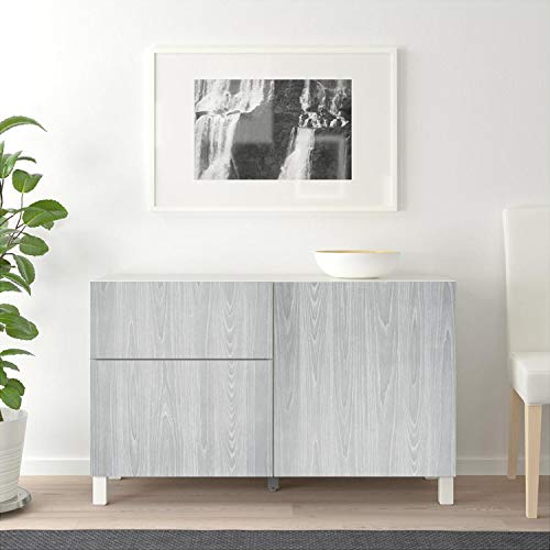 Melwod Gray Wood Wallpaper 17.71 x 394 Inch Wood Grain Texture Peel and Stick Wallpaper Adhesive Paper Light Grey Wall Covering Desk Shelf Drawer Liner Cabinets Wardrobe