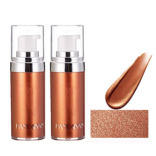 MEICOLY 2 Packs Body Bronzer Liquid, Highlight Makeup Luminizer Smooth Shine Shimmer Bronzer Oil Glow Liquid Foundation, Waterproof Illuminator Moisturizing For Face Body,04 Golden Brown MEICOLY 2 Packs Body Bronzer Liquid, Highlight Makeup Luminizer Smooth Shine Shimmer Bronzer Oil Glow Liquid Foundation, Waterproof Illuminator Moisturizing For Face Body,04 Golden Brown
