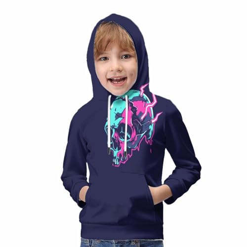 Pull crâne capuche garçons filles chaud pour ado de 12 à 14 ans - 5