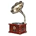 Produktbild DAMAI STORE Retro Vinylschallplatte Antike Gramophone TrompetenMaschine Das Auftreten Von Massivholz-Box Dreieckige Aluminiumtube Bewegung RubinAufnahmeFunktion PH/INT/BT Bluetooth Stereo Schallpl