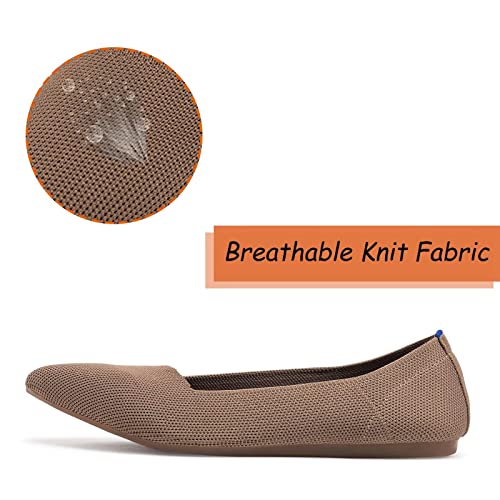 Image of Frank Mully Womens Pointed Toe Flats Knit Dress Shoes Comfort Women Shoes Softable