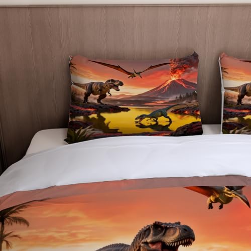 Parure de lit dinosaure douce en microfibre 220x240 pour ne plus galérer avec sa couette