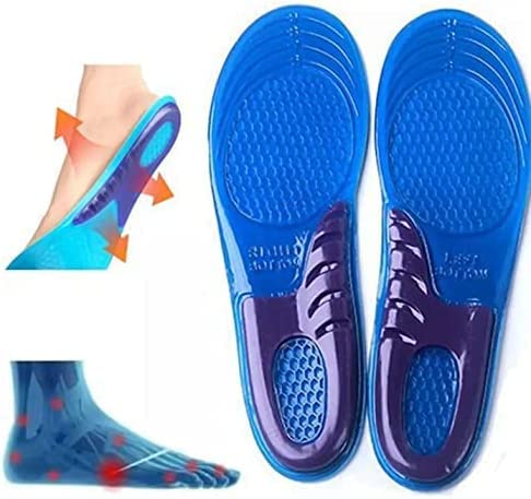 Unisex Orthotic Silicone Gel Shoes Insoles Shock Absorbing Full Length Pair of Boots & Sports Shoe Massaging Feet Shoe Inserts Comfortable Show Inserts (S (UK 3-6)) - Image 4