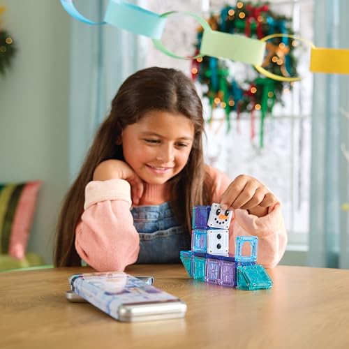 Image of MAGNA-TILES microMAGS Winter Wonder Travel Set 26-Piece Magnetic Construction Set, The Original Magnetic Building Brand