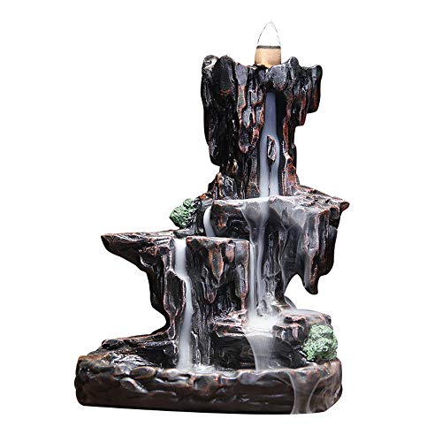 LQKYWNA Quemador De Incienso De Reflujo En Cascada, Creativo Decorativo Aroma Estufa...