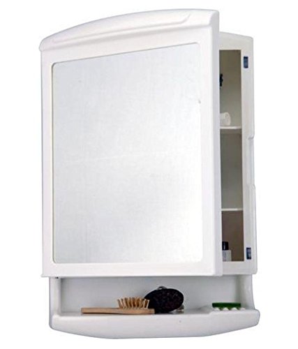 GRAZIA OBBO Wall Mount Bathroom Cabinet STOARGE Pride ABS Bathroom Cabinet with Mirror, Bathroom Shelves | Storage Organiser | Single Door | Storage for Medicine, Makeup, Toiletries (White) (B07TY4X7XF) Amazon Price History, Amazon Price Tracker