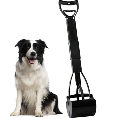 Image of ienjoyed 32 inch Dog Pooper Scooper for Small Dog to Large Dog, Heavy Duty Dog Poop Scooper for Yard & Walks, Durable Double Spring Clamp, Simple One Step Assembly (Black)