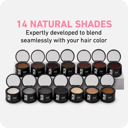 Boldify Hairline Powder Instantly Conceals Hair Loss, Root Touch Up Hair Powder, Hair Toppers For Women & Men, Hair Fibers For Thinning Hair, Root Cover Up, Stain-Proof 48 Hour Formula (Grey) #TOP6