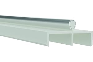 KC Hardware Premium Vinyl Sliding Door Screen Track (72 Inches) with Stainless Steel Cover