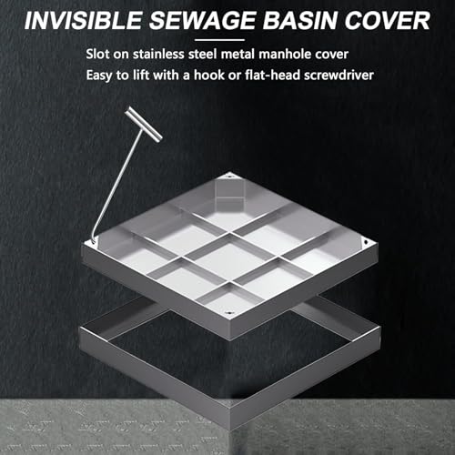 Couvercle de fosse septique carre en acier pour drainage de jardin