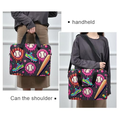 Bolso bandolera para laptop 15.6 pulg rosa y rojo miniatura 2