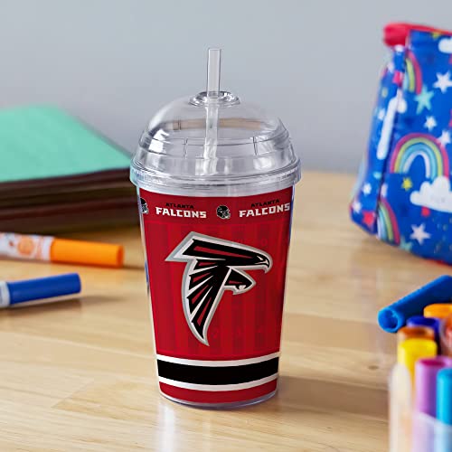 Image of Rico Industries NFL Football Rookie of The Year 12oz Acrylic Tumbler, Youth Tumbler with Swirly Straw