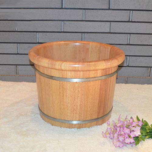 Spa de pies de madera sólida para baño y masaje miniatura 2