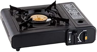 Portable 3-Piece Cooking Kit with Single Burner Butane Range, Fry Pan, and Pan Grip