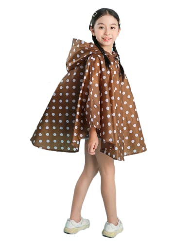 Image of Freesmily Kids Cute Raincoat Waterproof Rain Poncho Jacket Coat for Girls Boys