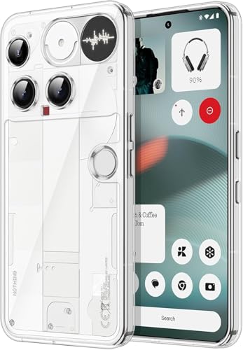 Image of JGD PRODUCTS for Nothing Phone 3 5G Premium Transparent Hybrid Soft Slim Dust Proof Back Case Cover with Camera Protection