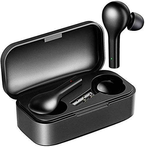 Auriculares Bluetooth, HOMSCAM Control Táctil Inteligent Auriculares Inalámbricos Bluetooth 5.0 Impermeable HiFi Mini Twins Estéreo In-Ear Bluetooth con Caja de Carga Portátil para iPhone y Android