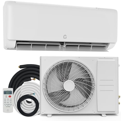 ACONEE 9000 BTU Mini Split Air Conditioner, 230V 18.5 SEER2, Ductless Mini Split AC/Heating System Cooler up to 450 Sq. Ft, Pre-Charged Inverter Heat Pump with Complete Installation Kit