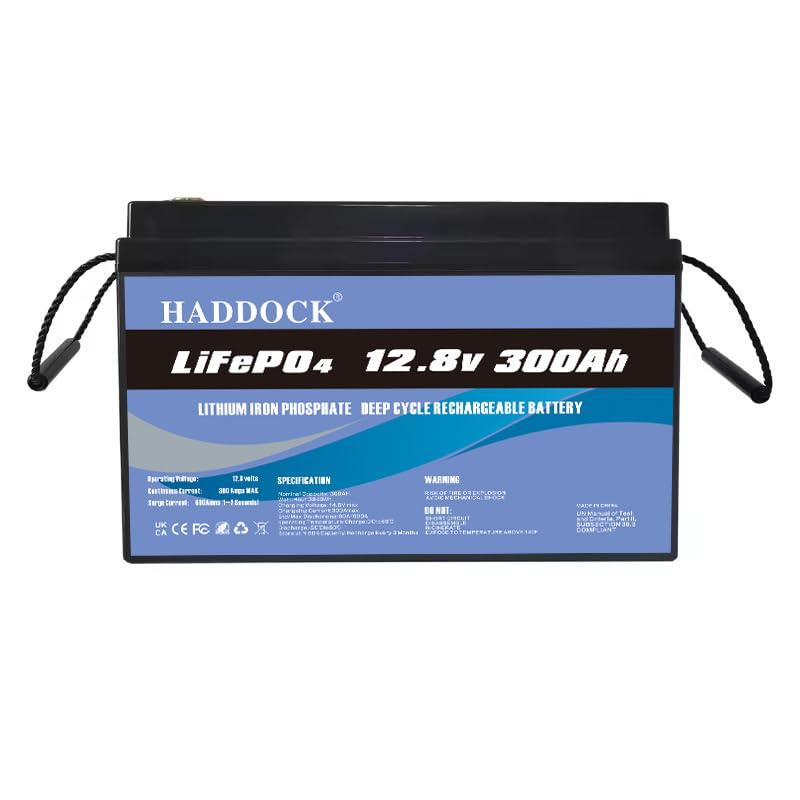 Lifepo4 Batterie 12V 300AH, 5000 Deep Cycle Lithium Eisenphosphat Batterie, ersetzt AGM Blei Säure Batterie, geeignet für Trolling, Wohnmobile, Solaranlagen,Boote usw.