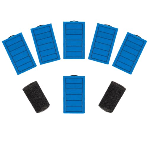 6 piezas de filtro compuesto de repuesto para filtro de tortugas de agua, 2 unidades de esponja filtro de entrada de agua