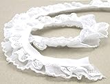 Paspel, Rüschenband, Rüschen-Borte, nähen, Meterware, 1 Meter (weiß)