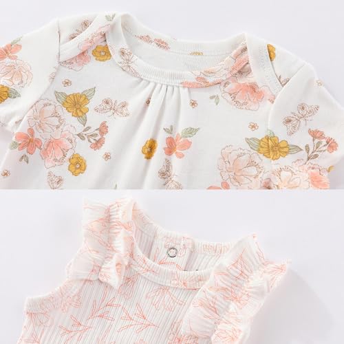 Image of Kiddiezoom Newborn Baby Layette Set 10-Piece with Bodysuits and Pants Set for Unisex Baby Gift Sets