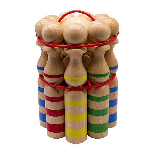 GICO Holz Kegelspiel Set 9 Kegel