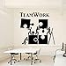 NSRJDSYT Adesivo murale Spirito di Lavoro di Squadra Lavoratore d'Affari Ispirare Decorazione Adesivi in ​​Vinile Impermeabile Murale 62x57cm