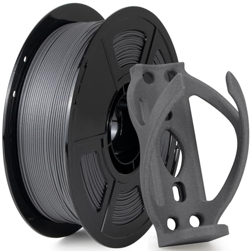 IEMAI Fibreglass Reinforced PETG Filament 1.75 mm 1 kg, Grey PETG GF 3D Printer Filament, High Impact Resistance, Durabi