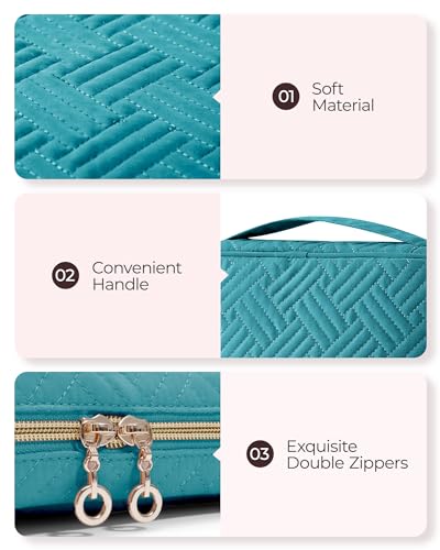 Image of BAGSMART Jewelry Organizer Case Large Travel Jewelry Storage Bag,Teal