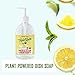 Rebel Green Liquid Hand Soap - Moisturizing Natural Bathroom & Kitchen Liquid Soap - Gentle Household Hand Wash (Peppermint and Lemon, 16.90 Fl Oz (Pack of 4))