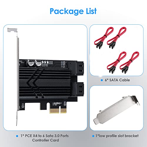 PCIE SATA Card 4 Porte 1x, scheda di espansione