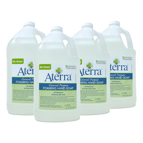 Image of Aterra General Purpose Foaming Biobased Hand Soap, 1 gallon, 4 pack bulk refill